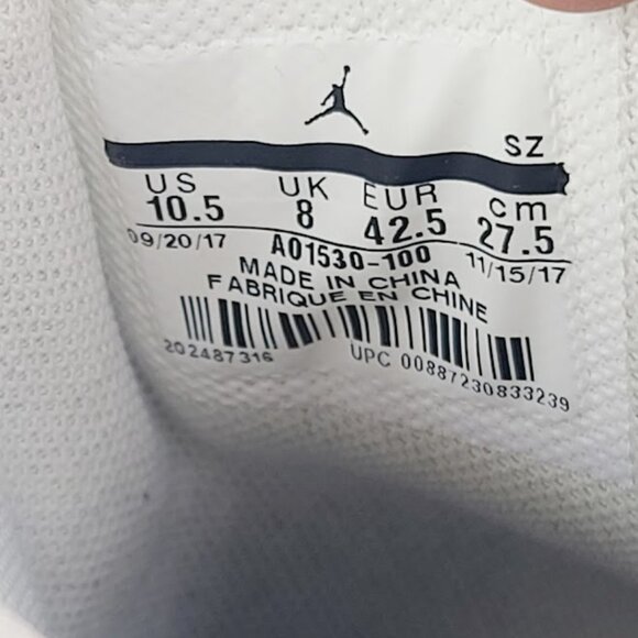 Jordan Women's White 1 Rebel A01530-100 Mid-Top Lace Up Athletic Sneaker Sz 10.5 - Picture 7 of 8